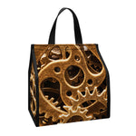 Steampunk Brass Cogs And Gears Print Insulated Lunch Tote