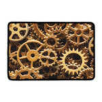 Steampunk Brass Cogs And Gears Print Kitchen Mat