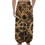 Steampunk Brass Cogs And Gears Print Lantern Pants