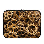 Steampunk Brass Cogs And Gears Print Laptop Sleeve