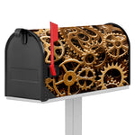 Steampunk Brass Cogs And Gears Print Mailbox Cover