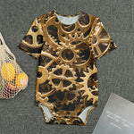Steampunk Brass Cogs And Gears Print Men's Bodysuit