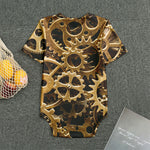 Steampunk Brass Cogs And Gears Print Men's Bodysuit