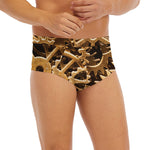 Steampunk Brass Cogs And Gears Print Men's Briefs