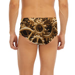 Steampunk Brass Cogs And Gears Print Men's Briefs