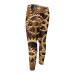 Steampunk Brass Cogs And Gears Print Men's Compression Pants