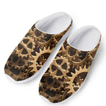 Steampunk Brass Cogs And Gears Print Mesh Casual Shoes