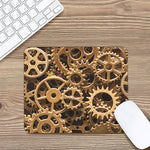 Steampunk Brass Cogs And Gears Print Mouse Pad