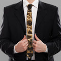 Steampunk Brass Cogs And Gears Print Necktie