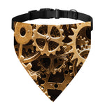 Steampunk Brass Cogs And Gears Print Over The Collar Dog Bandana