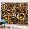 Steampunk Brass Cogs And Gears Print Pencil Pleat Curtains