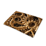 Steampunk Brass Cogs And Gears Print Pet Cooling Mat Cover