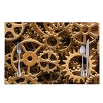 Steampunk Brass Cogs And Gears Print Placemat