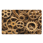 Steampunk Brass Cogs And Gears Print Polyester Doormat