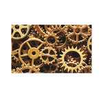 Steampunk Brass Cogs And Gears Print Polyester Flag
