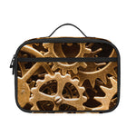Steampunk Brass Cogs And Gears Print Portable Lunch Bag
