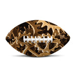 Steampunk Brass Cogs And Gears Print Rugby Ball