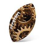 Steampunk Brass Cogs And Gears Print Rugby Ball