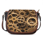 Steampunk Brass Cogs And Gears Print Saddle Bag