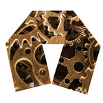 Steampunk Brass Cogs And Gears Print Scarf