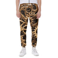 Steampunk Brass Cogs And Gears Print Joggers