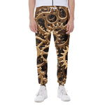 Steampunk Brass Cogs And Gears Print Scuba Joggers