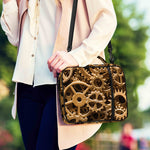 Steampunk Brass Cogs And Gears Print Shoulder Strap Bible Bag