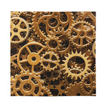 Steampunk Brass Cogs And Gears Print Silk Bandana