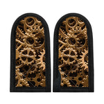 Steampunk Brass Cogs And Gears Print Skillet Handle Cover