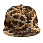 Steampunk Brass Cogs And Gears Print Snapback Cap