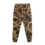 Steampunk Brass Cogs And Gears Print Sweatpants