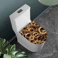Steampunk Brass Cogs And Gears Print Toilet Lid Cover