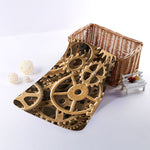 Steampunk Brass Cogs And Gears Print Towel
