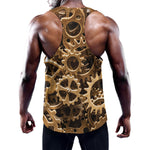 Steampunk Brass Cogs And Gears Print Training Tank Top
