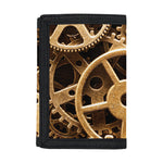 Steampunk Brass Cogs And Gears Print Trifold Wallet
