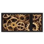 Steampunk Brass Cogs And Gears Print Trifold Wallet