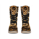 Steampunk Brass Cogs And Gears Print Winter Boots