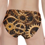 Steampunk Brass Cogs And Gears Print Women's Panties