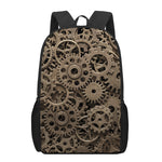 Steampunk Brass Gears And Cogs Print 17 Inch Backpack