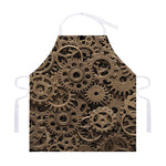 Steampunk Brass Gears And Cogs Print Adjustable Apron