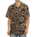 Steampunk Brass Gears And Cogs Print Aloha Shirt