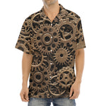 Steampunk Brass Gears And Cogs Print Aloha Shirt