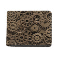 Steampunk Brass Gears And Cogs Print Bifold Wallet