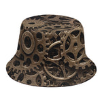Steampunk Brass Gears And Cogs Print Bucket Hat