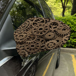 Steampunk Brass Gears And Cogs Print Car Side Mirror Covers