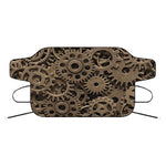 Steampunk Brass Gears And Cogs Print Car Windshield Snow Cover