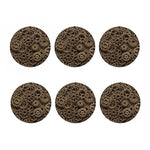 Steampunk Brass Gears And Cogs Print Coaster Set