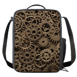 Steampunk Brass Gears And Cogs Print Crossbody Lunch Bag