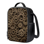 Steampunk Brass Gears And Cogs Print Crossbody Lunch Bag
