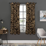 Steampunk Brass Gears And Cogs Print Curtain